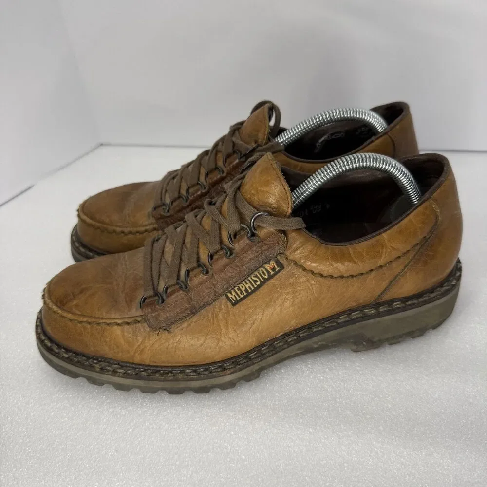 Mephisto Sherpa Shoes Mens 9 US Leather Oxford Sneakers Air Relax Norwegian Welt
